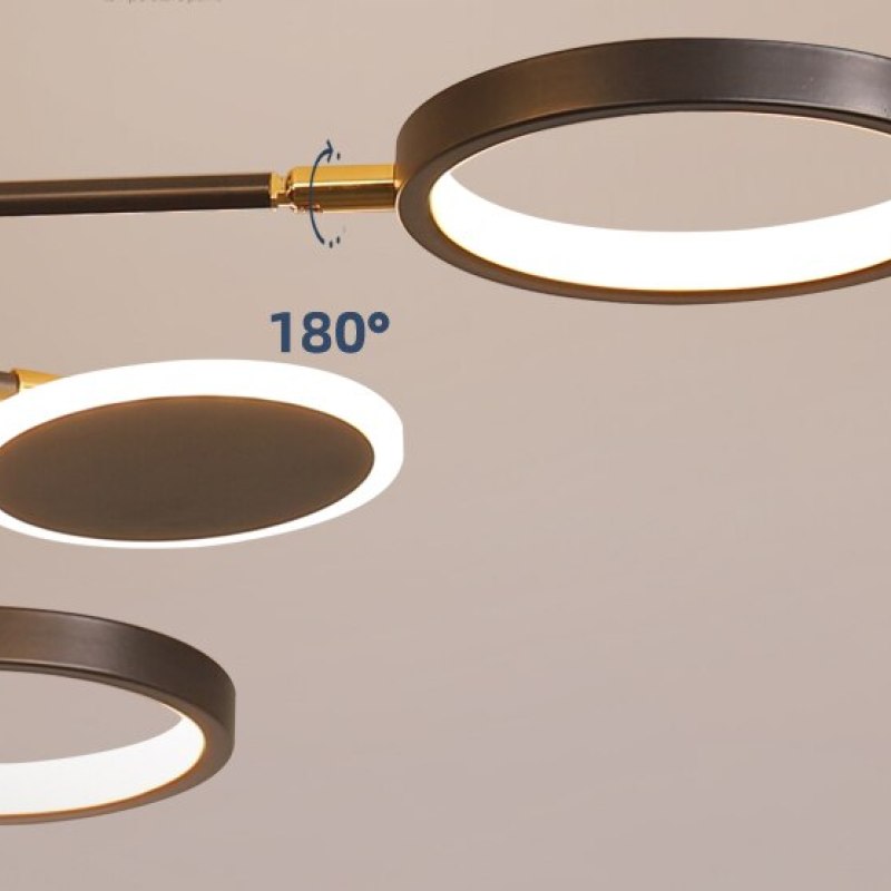 Sienna Modern LED Lampadari Geometrica Nero Metallo Acrilico Sala Studio/Soggiorno/Camera da Letto