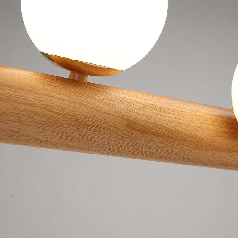 Valentina Vetro Lampade a Sospensione Bolla Legno/Noce Camera da Letto