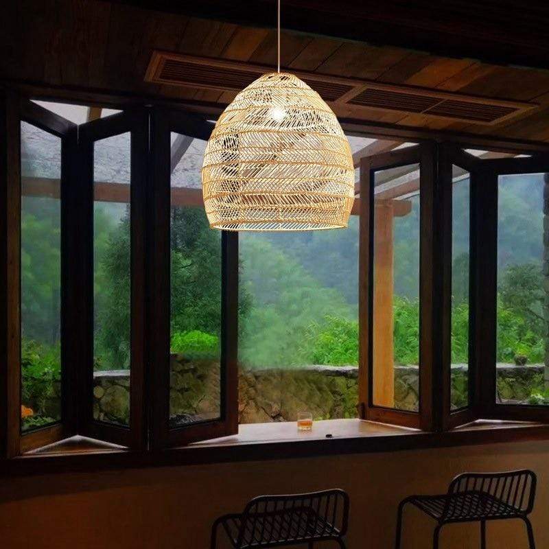 Muto Rattan Paralume Bambù Lavorato Mano Lampade a Sospensione