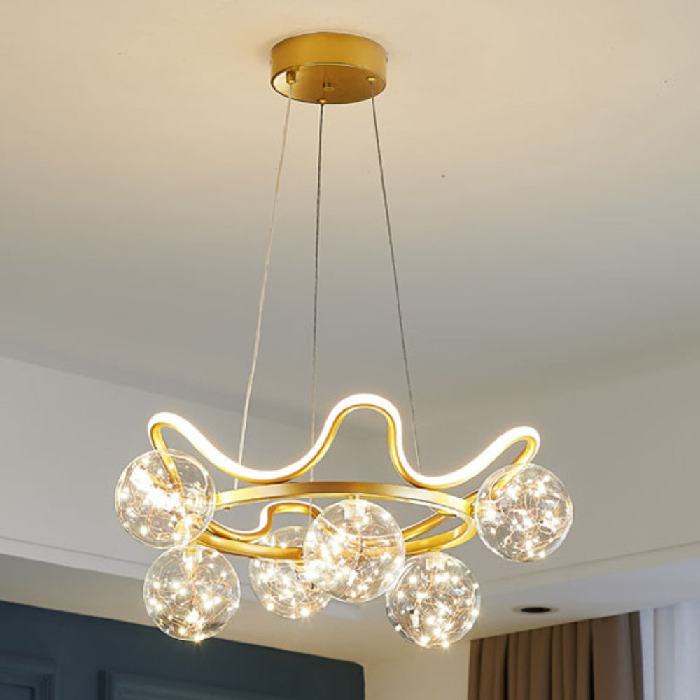 Arisha Nordico Metallo/Acrilico Sospensione Oro Camera da letto/Cucina