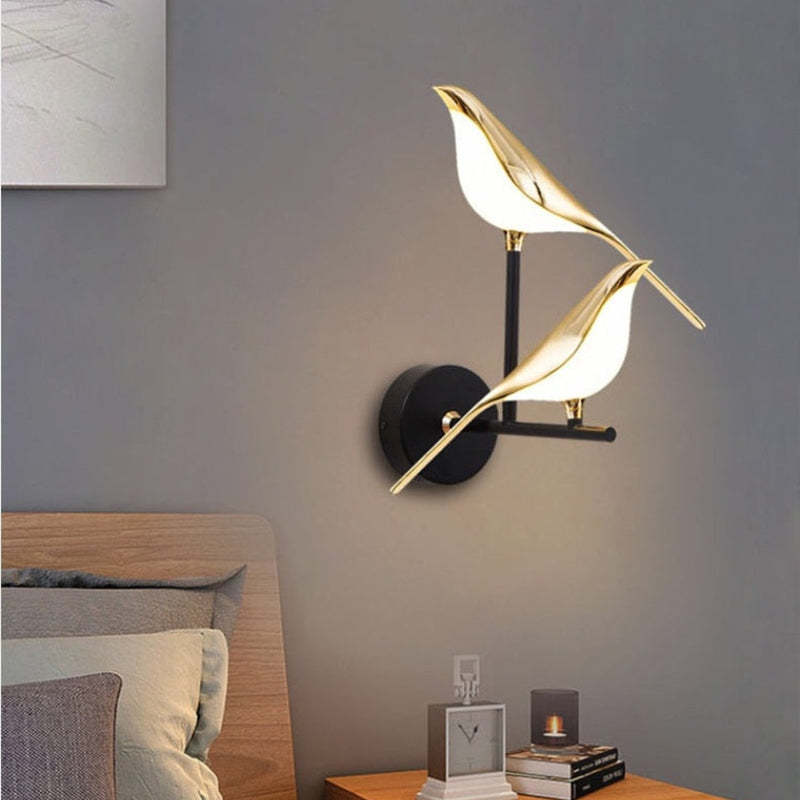 Arisha Design LED Applique Speciale Metallo Acrilico Oro Uccello Soggiorno/Camera da Letto/Ristorante/Studio