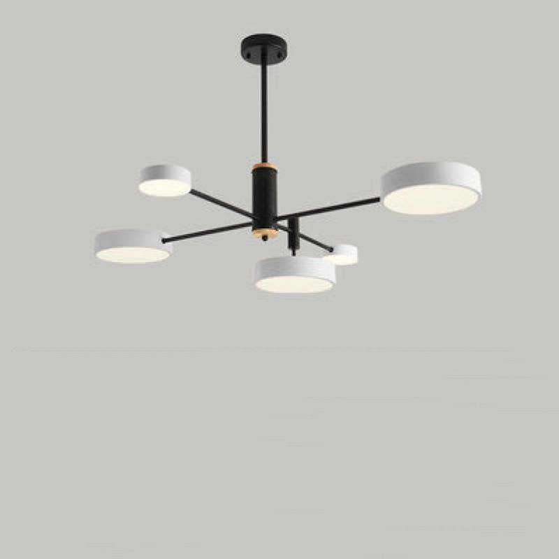 Arisha Design LED Lampade a Sospensione Metallo/Legno Grigio/Bianco/Oro Soggiorno/Camera da Letto