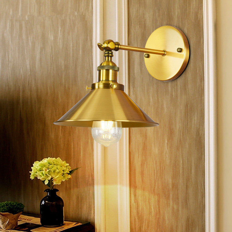 Epoch Industriale Vintage LED Applique Metallo Nero/Oro/Argento Soggiorno/Camera da Letto