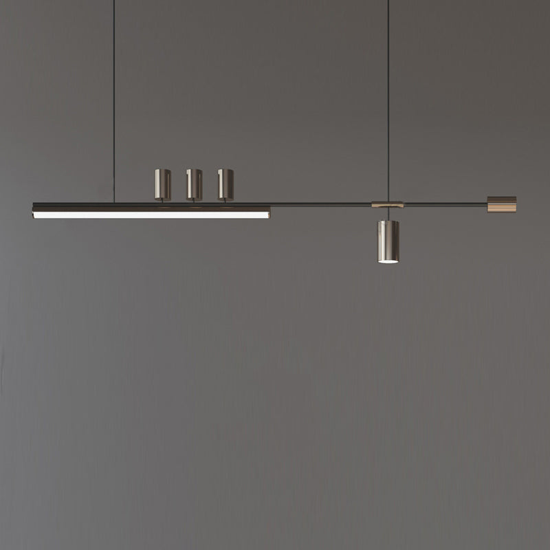 Arisha Lampada a Sospensione Metallo/Acrilico Oro/Nero Lineare Moderna