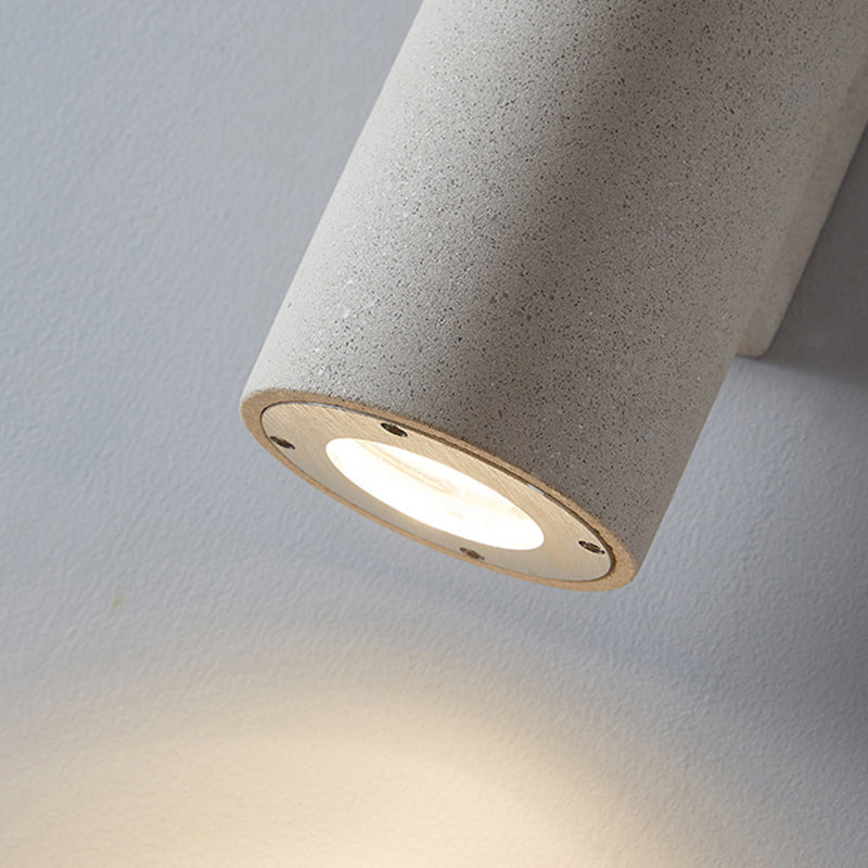 Ray Moderne LED Lampade da Esterno Cilindro Doppio Testa Cemento Nero/Bianco