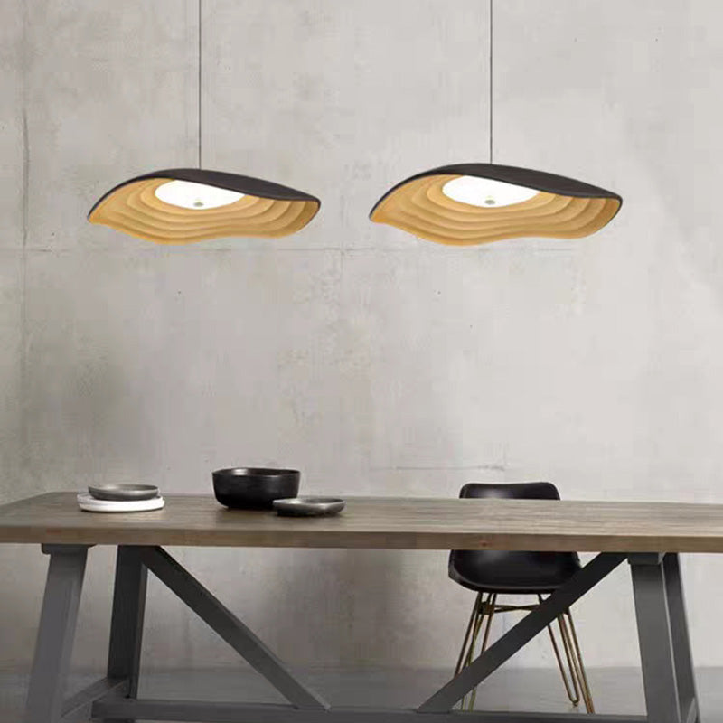 Carins LED Lampada a Sospensione Wabi-Sabi Resina Bianco/Arancione/Nero