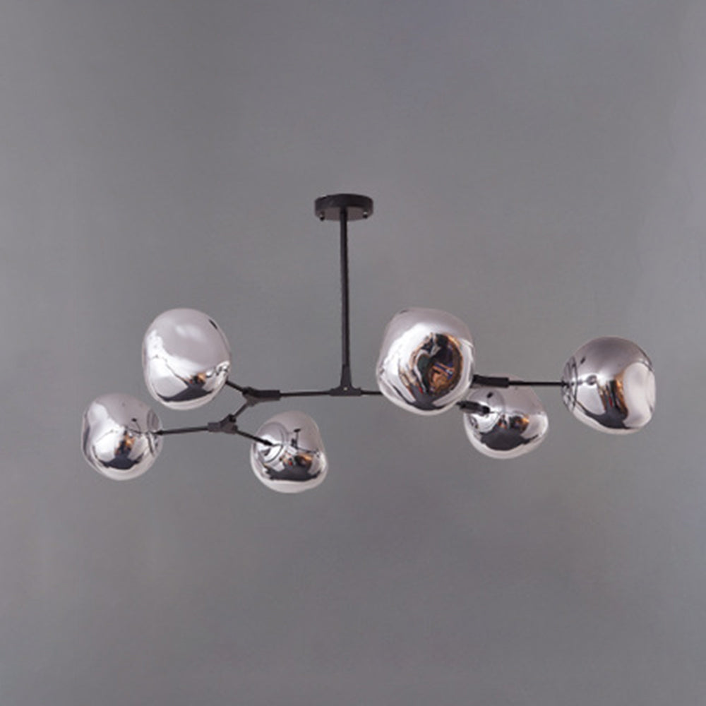 Mirza Moderno Globo Lava Lampade a Sospensione Apparecchio 3/6/8 Testa Nero/Bianco