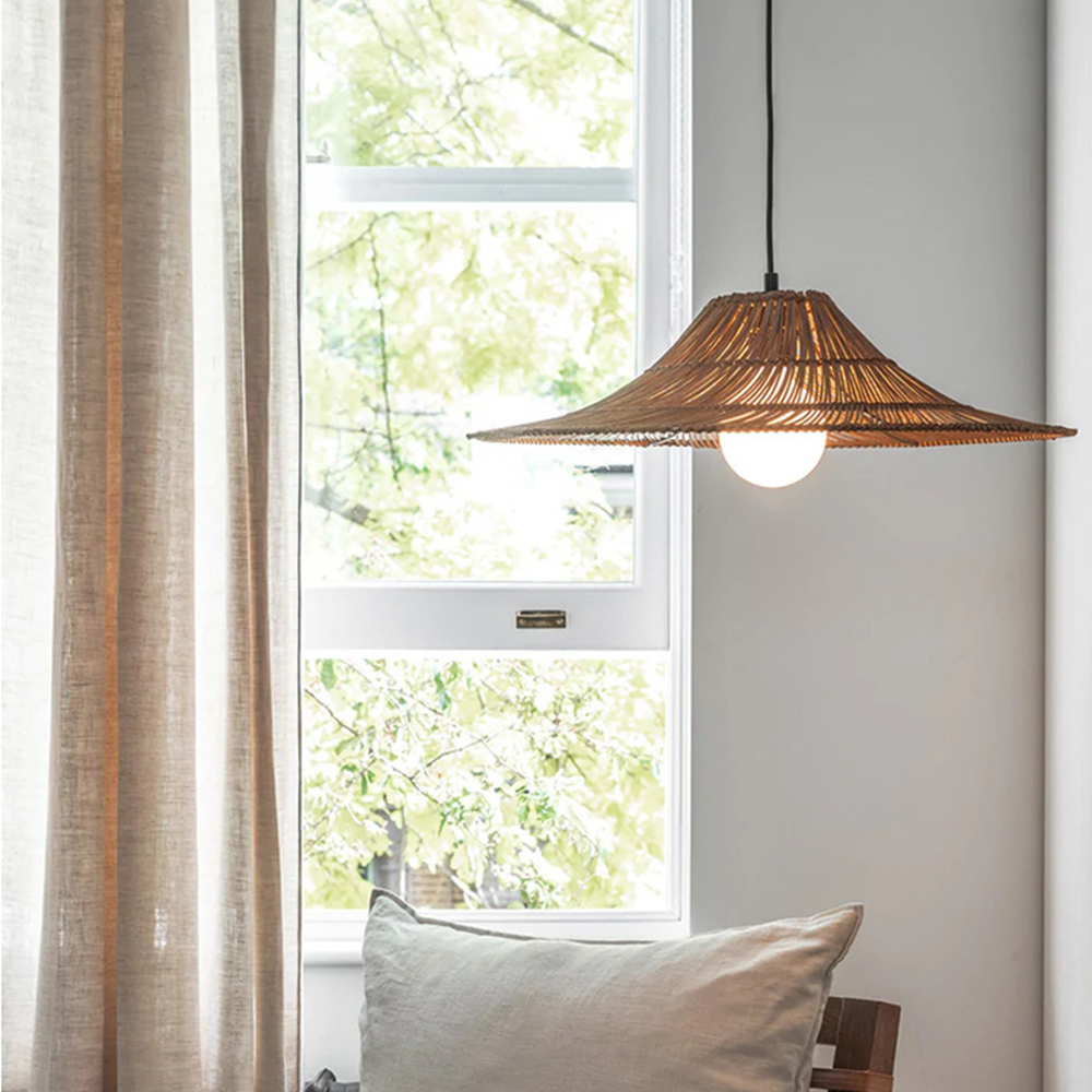 Ritta Vintage Pendant Lights Rattan Bedroom Dining Room Living Room