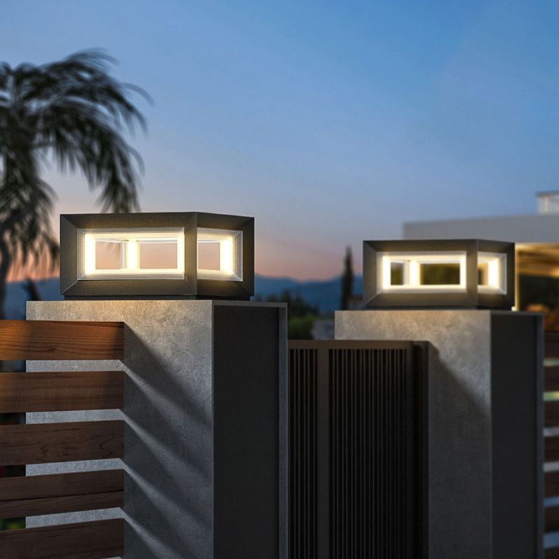Ray Contemporaneo Quadrate Solare Metallo Lampade da Esterno