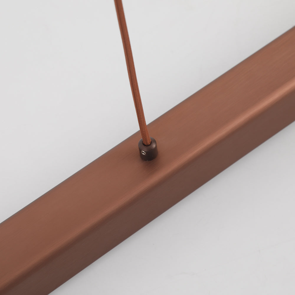 Edge Moderna LED Lampada a Sospensione Metallo Nero/Marrone Lineare