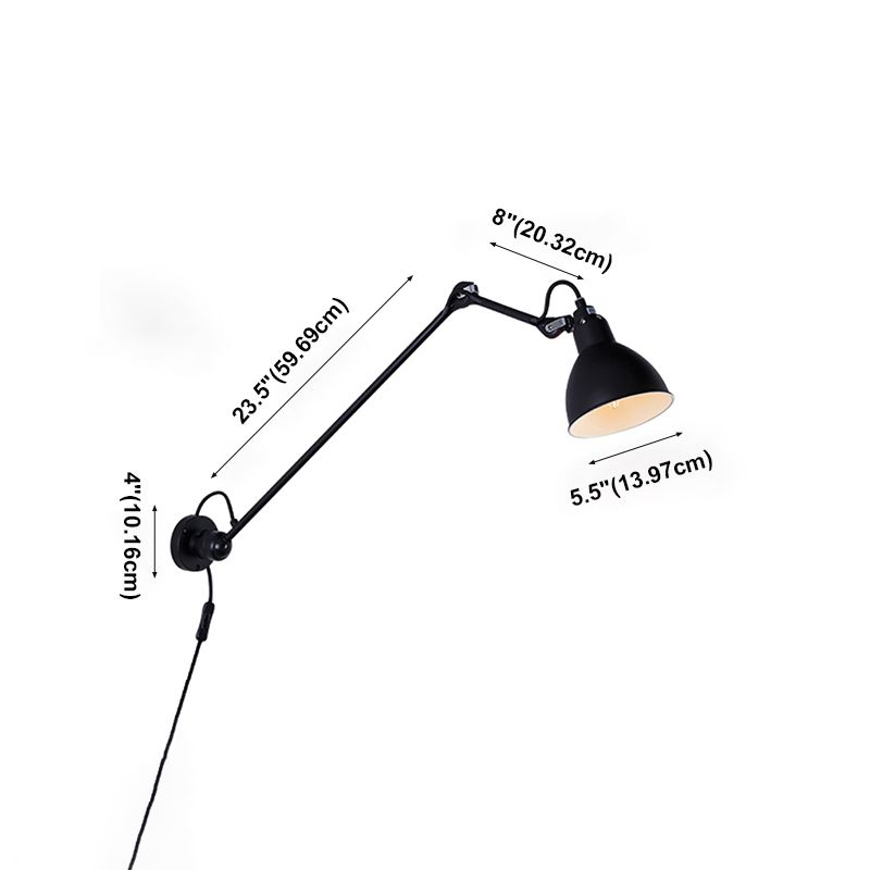 Epoch Soggiorno LED Minimalista Applique Metallo Nero Soggiorno/Camera da Letto