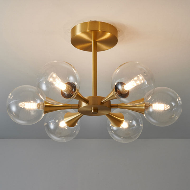 Valentina Moderno LED Lampade a Sospensione Sfera Oro Metallo/Vetro Camera da Letto