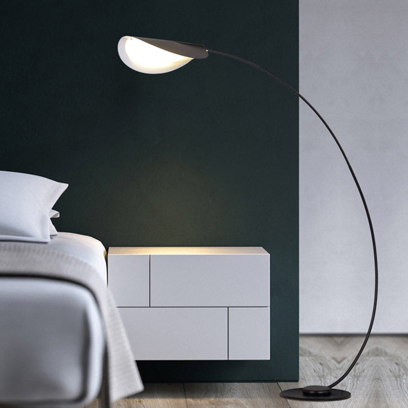 Arisha Moderna Design LED Lampada da Terra Metallo Nero Arco Soggiorno/Camera da Letto