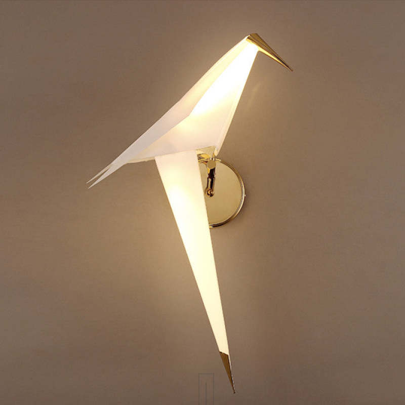Arisha Bellissimo LED Uccello Art-Deco Applique Metallo Acrilico Soggiorno/Camera da Letto