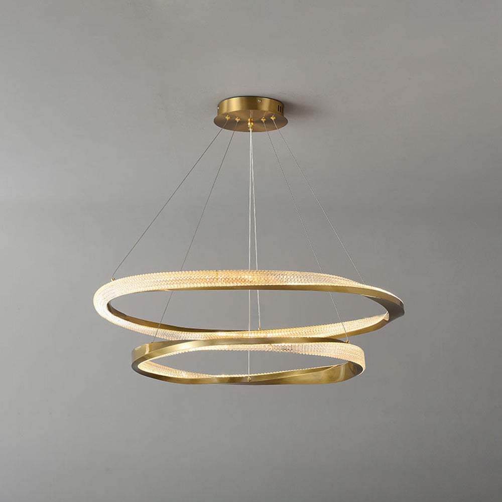 Arisha Lampada a Sospensione Metallo Oro Spirale Anello Minimalista