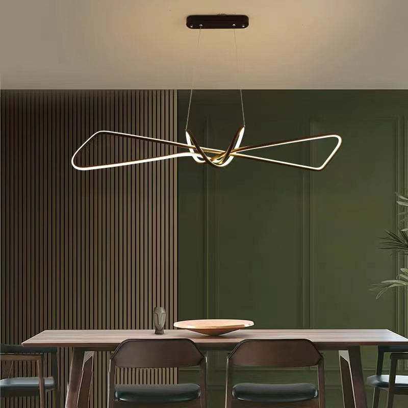 Bouvet Moderna LED Lampada a Sospensione Metallo Nero/Oro Lineare Soggiorno/Camera da Letto/Sala da Pranzo