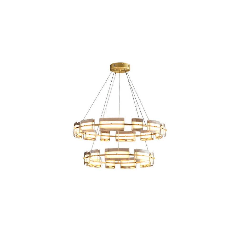 Evette Moderno Urbano LED Anello Lampade a Sospensione Metallo Nero/Oro Soggiorno/Camera da Letto