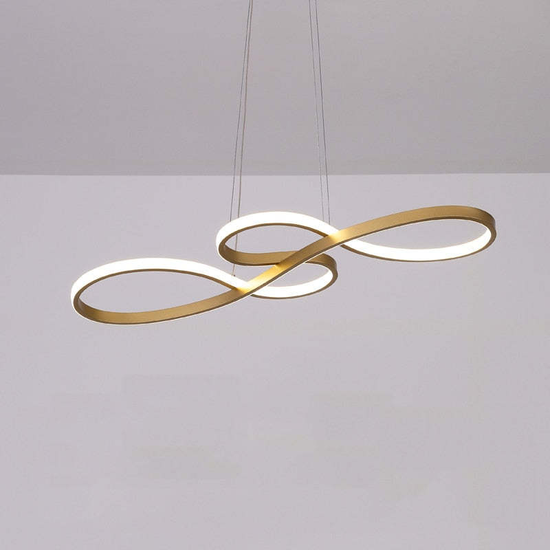 Arisha Lampada a Sospensione Lineare Moderna Nero/Oro/Bianco