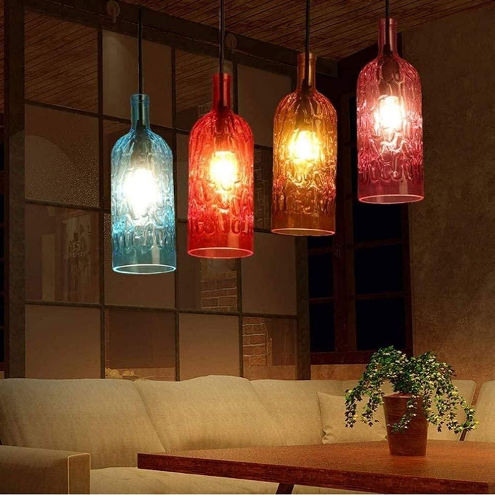 Valentina Vintage Metallo/Vetro Sospensione Rosso/Blu/Giallo/Viola/Verde Soggiorno/Camera da letto