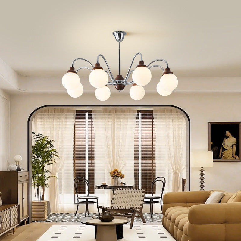Valentina Francese Metallo/Legno/Vetro Lux Lampadario Cromo/Oro Camera da letto/Soggiorno