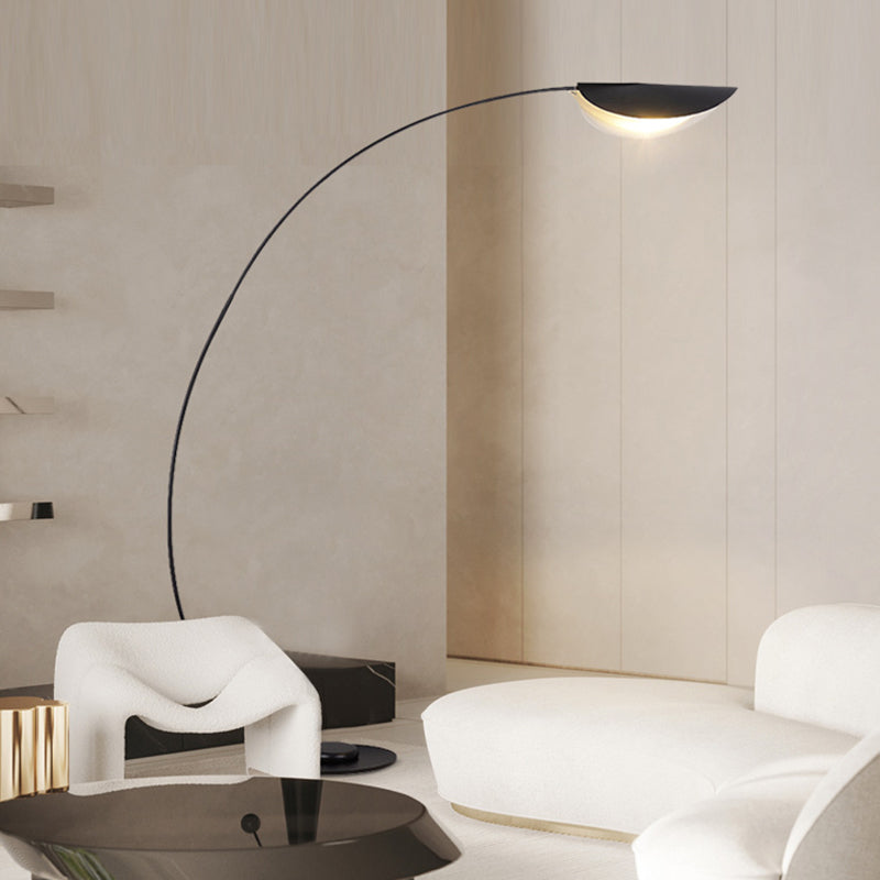 Edge Moderna Design LED Lampada da Terra Metallo Nero Arco Soggiorno/Camera da Letto