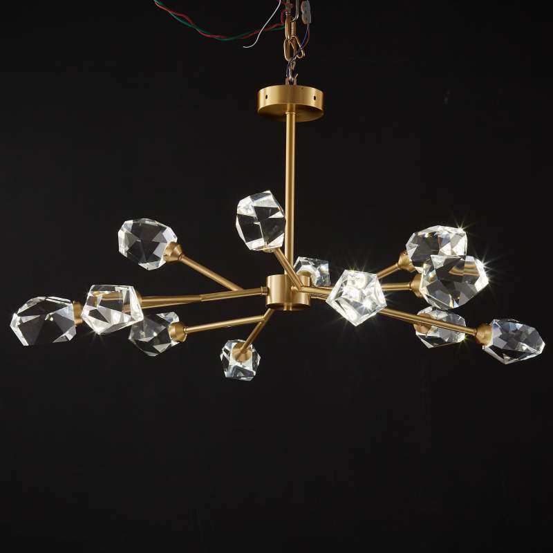 Kristy Lusso LED Bellissimi Lampadario Metallo Cristallo Oro Soggiorno/Camera da Letto
