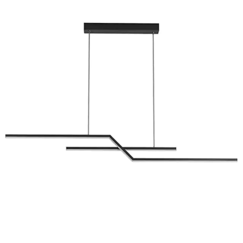 Arisha Lineare LED Lampade a Sospensione Nere/Ore Parallelo Piega Soggiorno