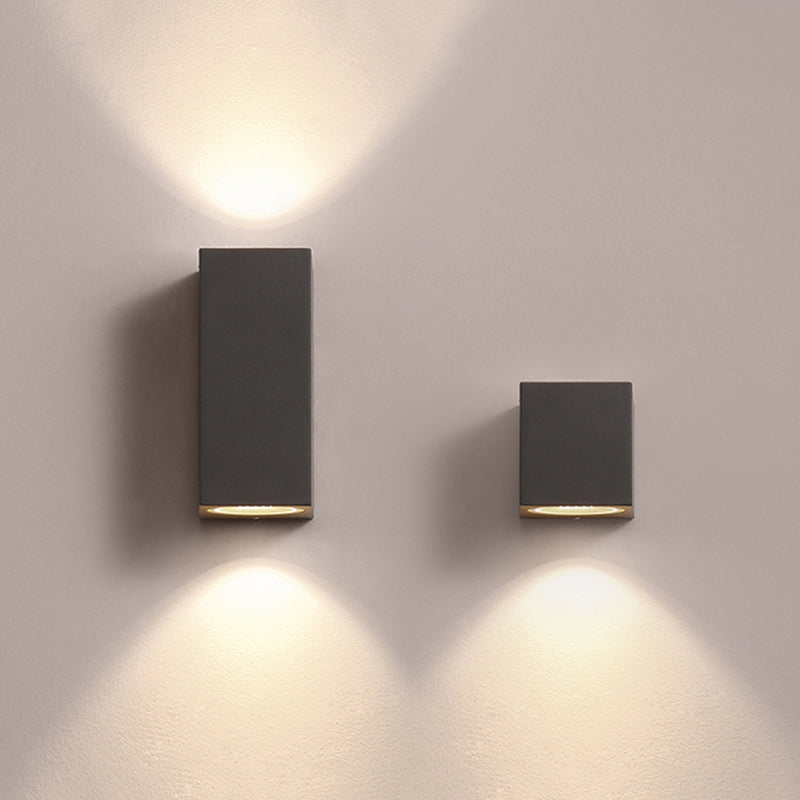 Ray Moderne LED Lampade da Esterno Metallo Nero Quadrato Minimalista