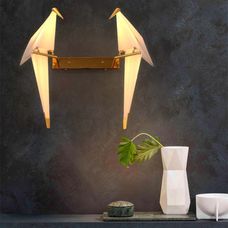Arisha Bellissimo LED Uccello Art-Deco Applique Metallo Acrilico Soggiorno/Camera da Letto