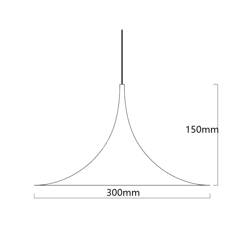 Arisha Moderna LED Minimalismo Classico Lampada a Sospensione Metallo Nero Soggiorno