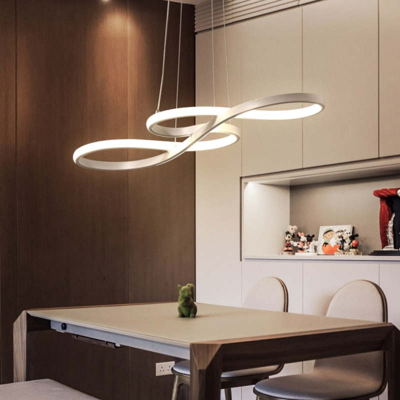 Arisha Lampada a Sospensione Lineare Moderna Nero/Oro/Bianco