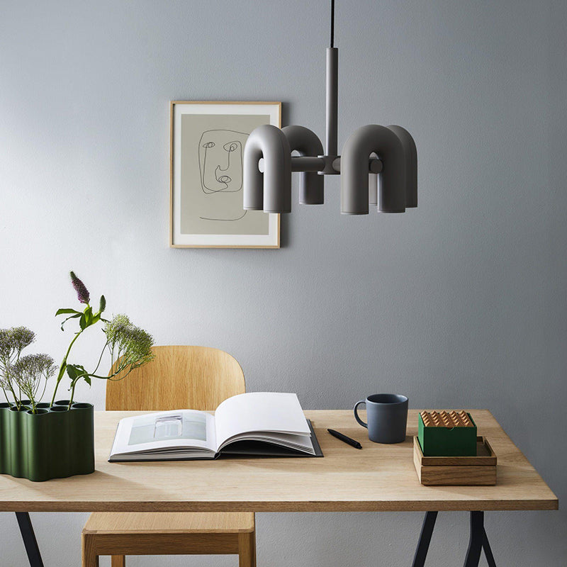 Felix Insolito LED Lampada a Sospensione Metallo Acrilico Nero/Grigio/Arancio Forma a Sala da Pranzo/Soggiorno/Camera da Letto