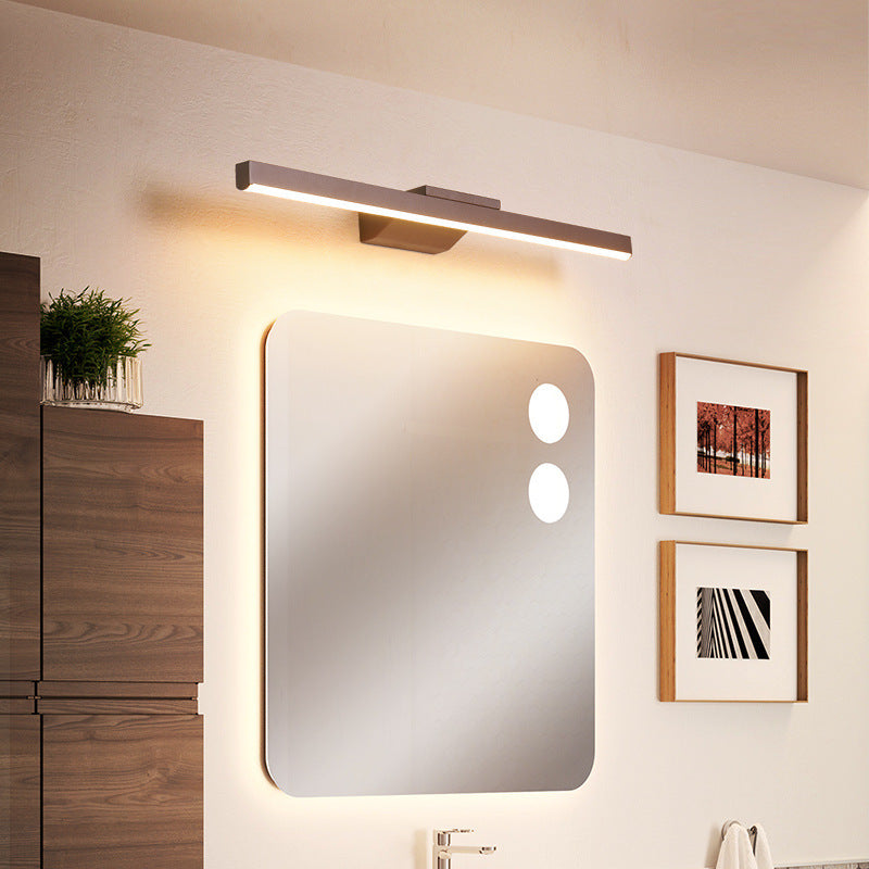 Arisha Moderna LED Faro a Specchio Applique Minimalismo Lineare Metallo Oro Corridoio/Bagno/Soggiorno/Camera da Letto
