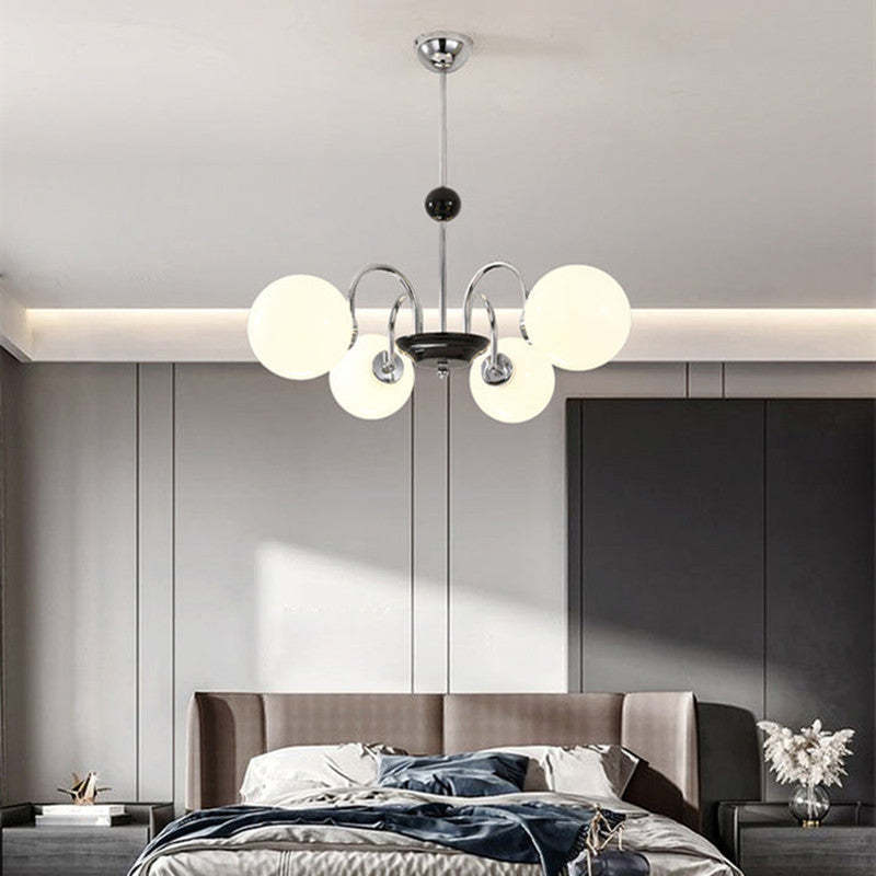 Khloe Moderno LED Lampada a Sospensione Metallo Vetro Bianco Sfera Soggiorno/Camera da Letto