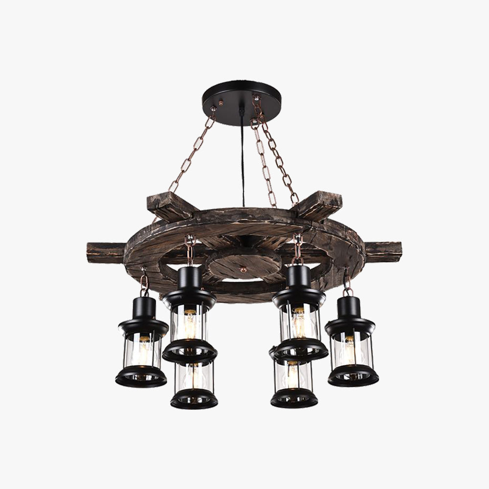 Epoch Naturale Legno Vetro Lampade a Sospensione Bar