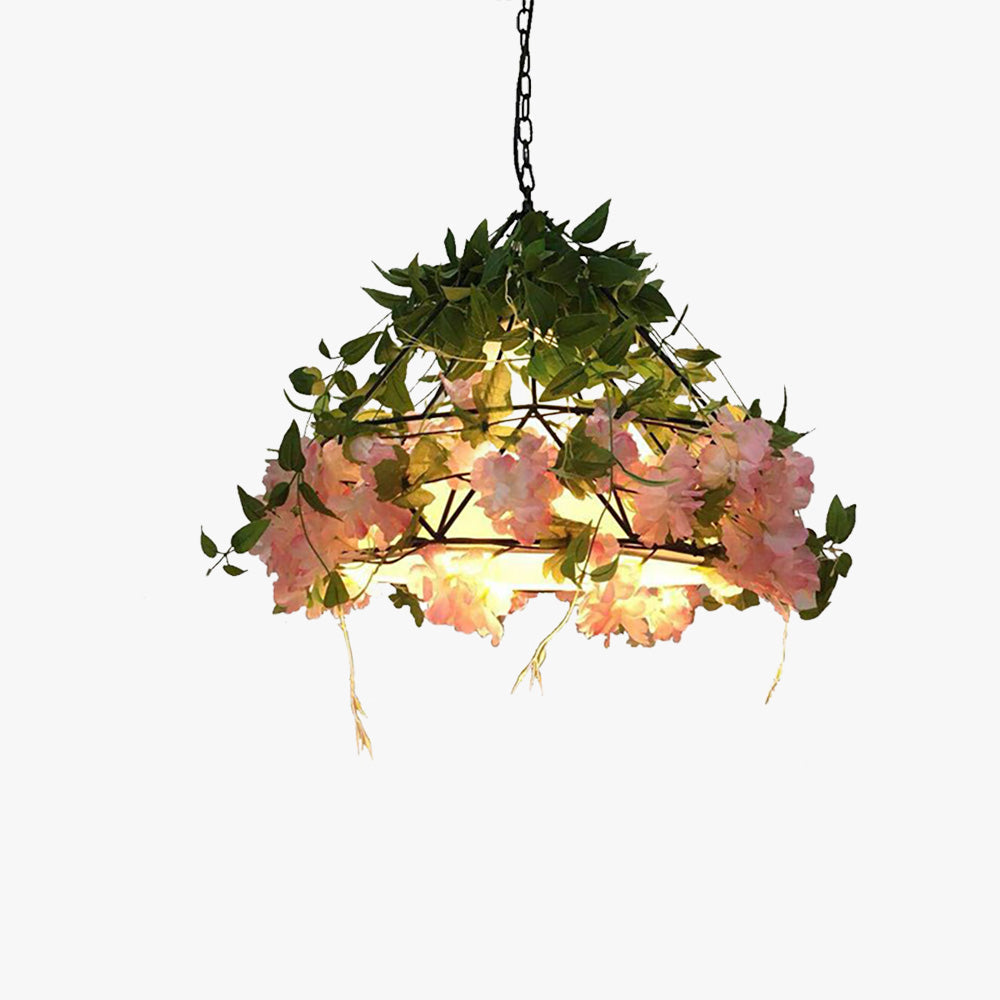 Ritta Naturale Decorative Fiore Metallo Lampade a Sospensione Soggiorno