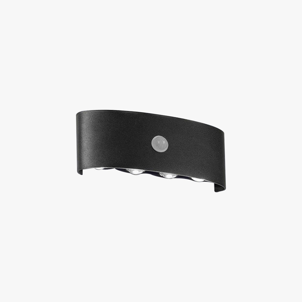 Ray LED Applique da Esterni Metallo/Acrilico Nero/Bianco Moderna Semplice