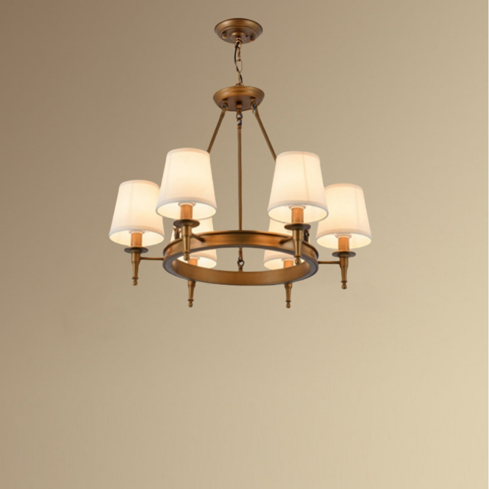 Alessio Vintage Industriale LED Lampade a Sospensione Metallo Tessuto Nero/Marrone Sala da Pranzo