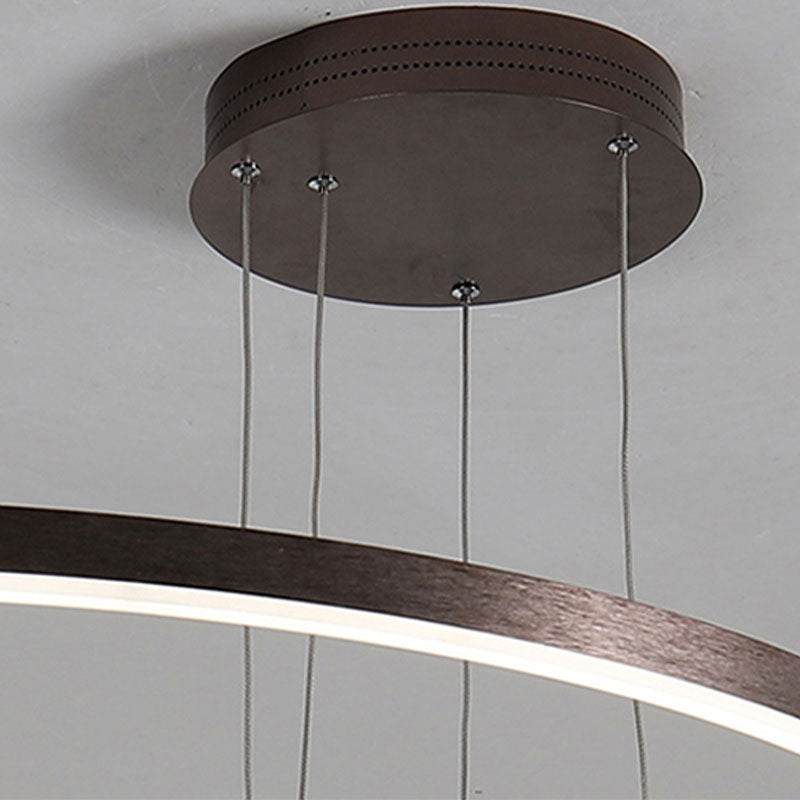 Arisha Lampada a Sospensione Metallo Nero/Oro/Caffè Tir-Cerchio Moderna