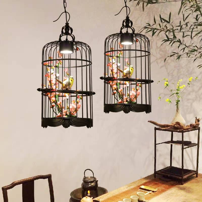 Arisha Gabbia per Uccelli Design Metallo Lampade a Sospensione Soggiorno