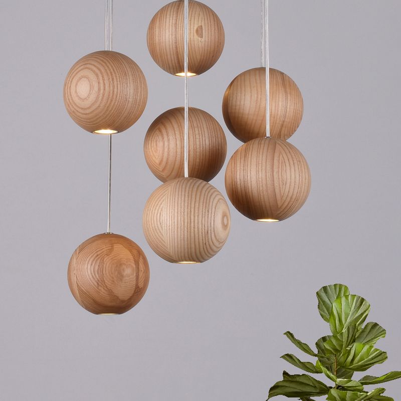 Muto Legno Log Globo Minimalista Lampade a Sospensione