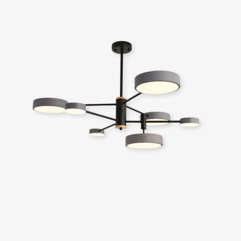 Arisha Design LED Lampade a Sospensione Metallo/Legno Grigio/Bianco/Oro Soggiorno/Camera da Letto