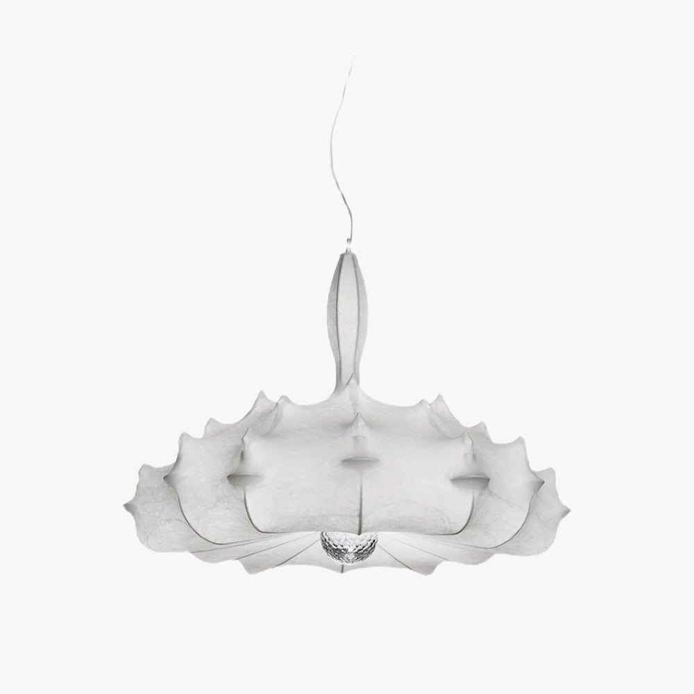 Ritta Bellissimi Soffitto LED Lampada a Sospensione Bianca Seta Artificiale Metallo Soggiorno/Camera da Letto