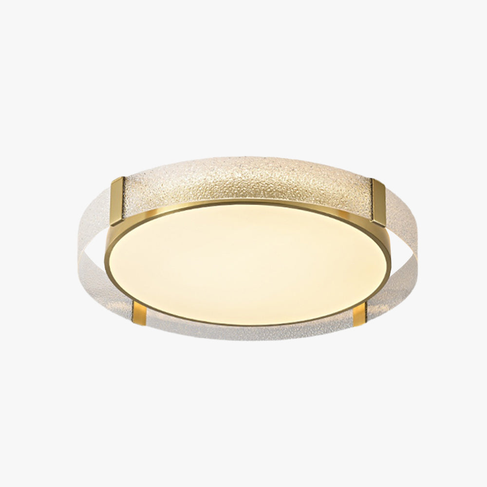 Arisha Moderne LED Plafoniere Incasso Rame Puro/Vetro Diamantato Bianco
