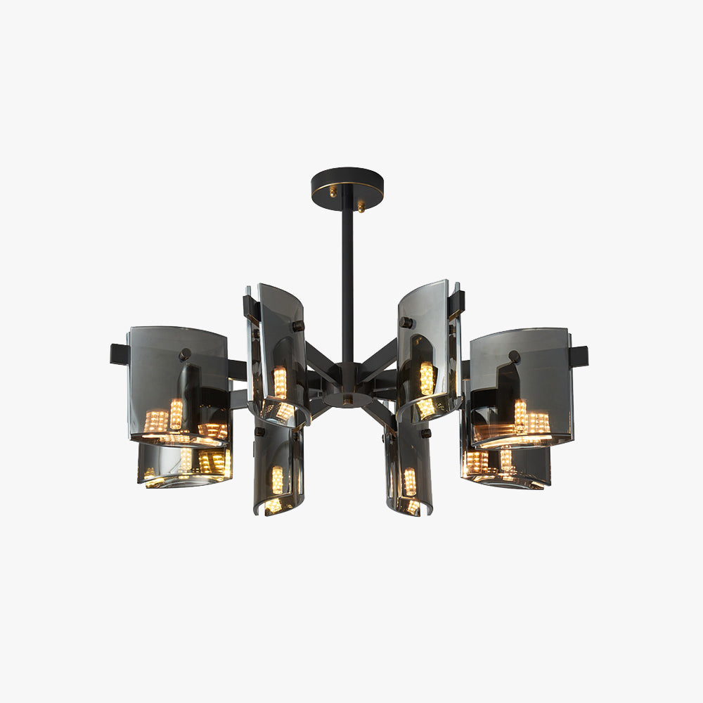 Evette Moderno LED Multi Testa Minimalista Lampada a Sospensione Metallo Nero/Oro Soggiorno/Camera da Letto