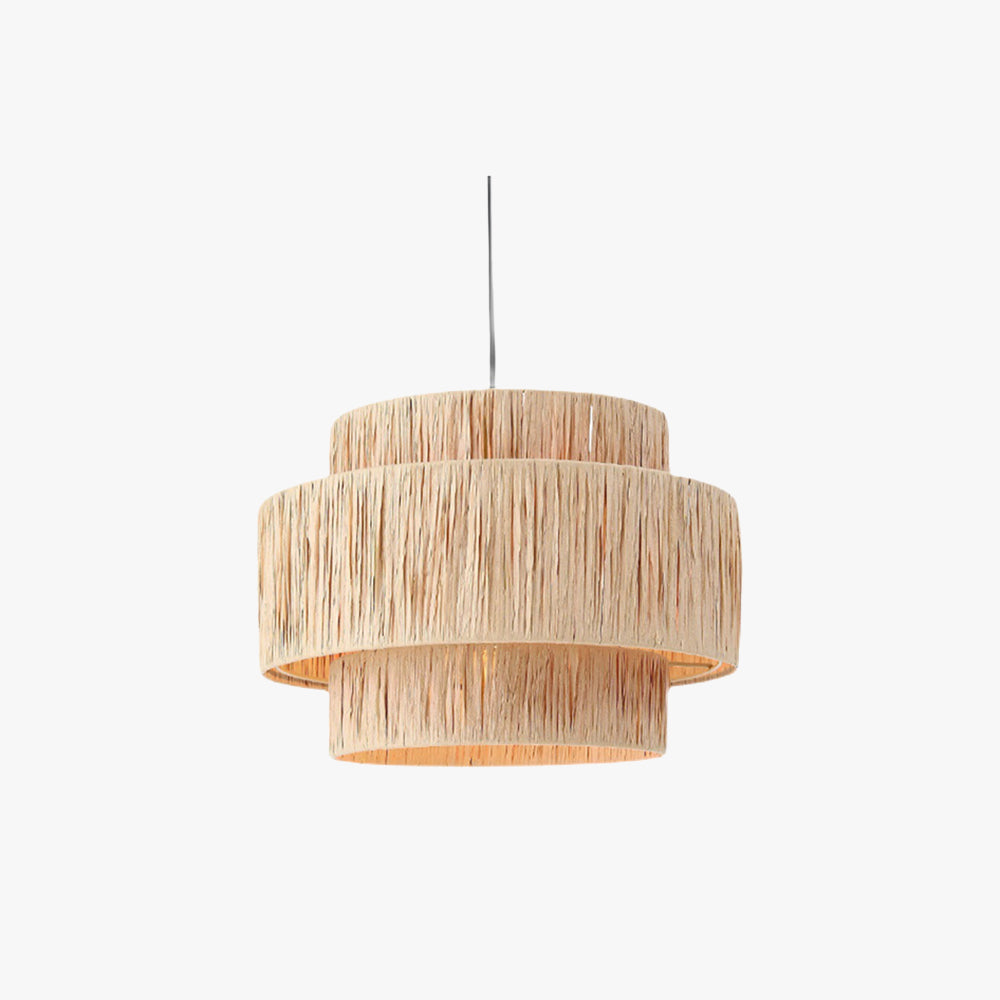 Muto Design Rustico Boho LED Lampade a Sospensione Metallo Rattan Soggiorno/Camera da Letto