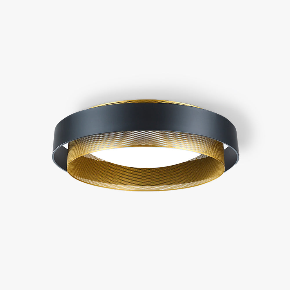 Arisha Moderno Anello Metallo/Acrilico Plafoniere Bianco/Nero Soggiorno