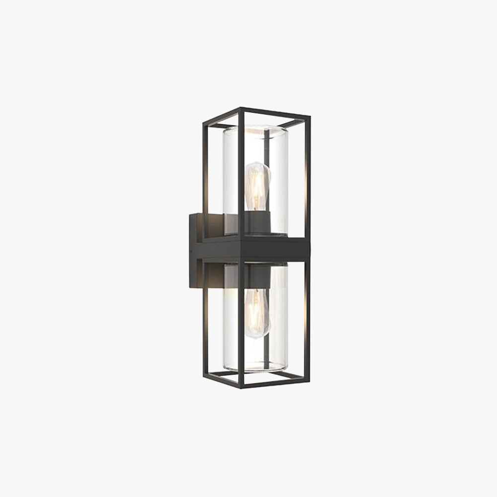 Ray Moderno Bulbo Rettangolare Nero Applique da Esterno
