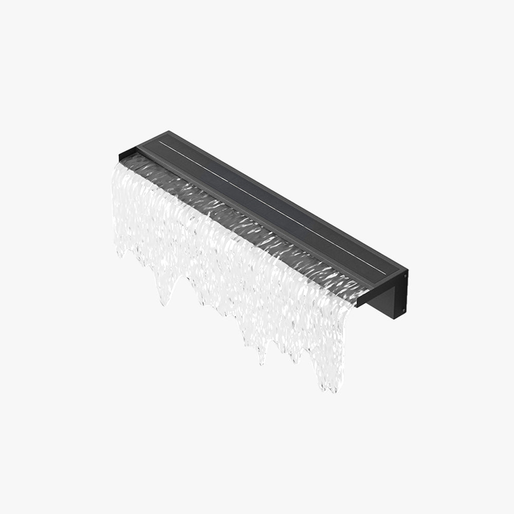 Ray Moderno Corrente Solare Acrilico Applique da Esterno Nero