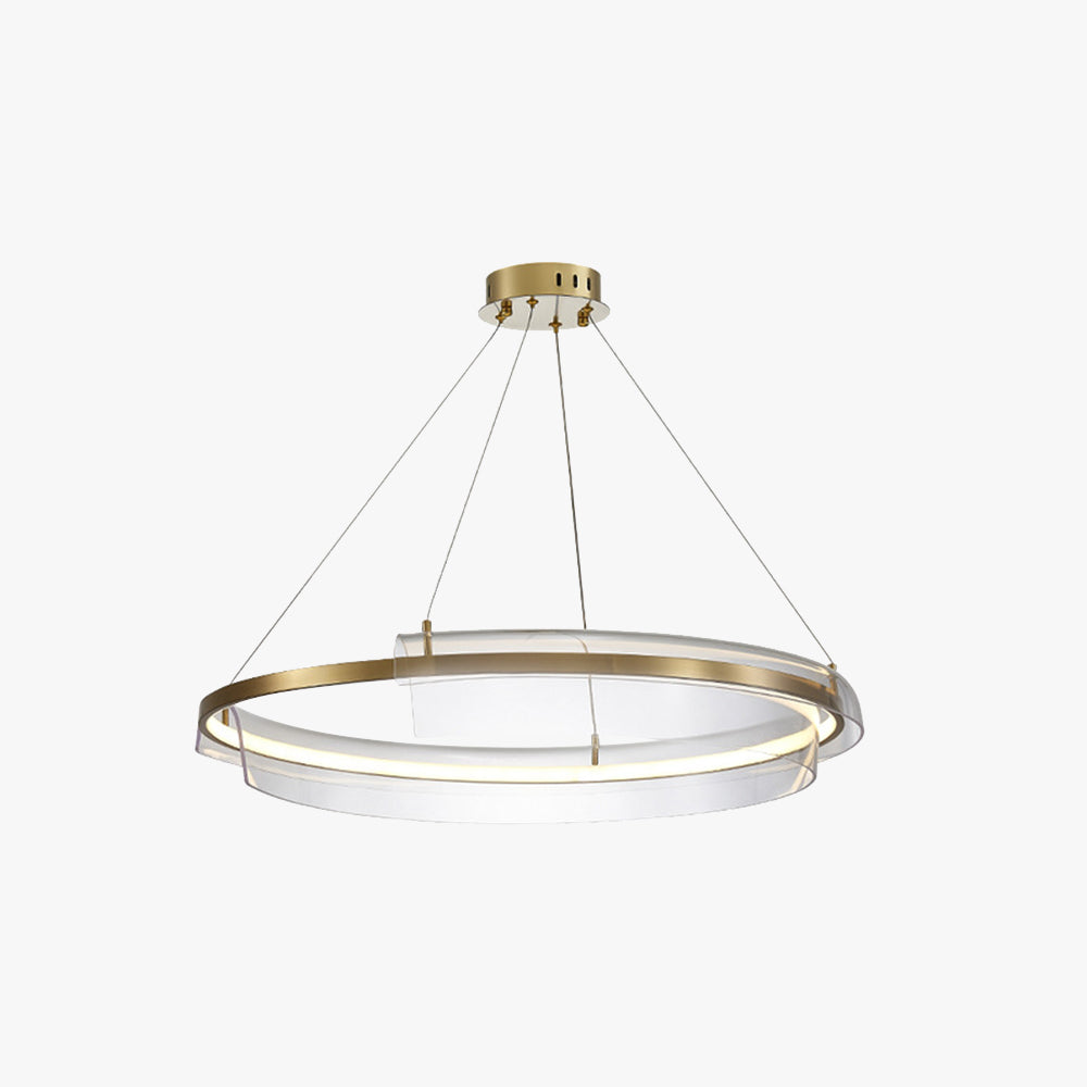 Arisha Lampade a Sospensione Metallo Oro Annulare Minimalista LED Soggiorno/Camera da Letto